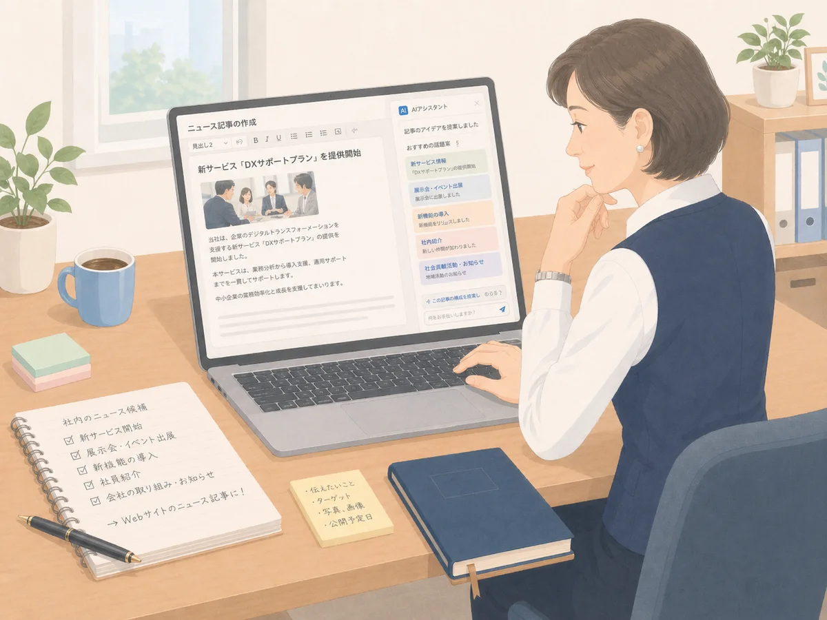 AIでWebサイトのニュース記事を書く|ネタ探しから10分で形にする方法